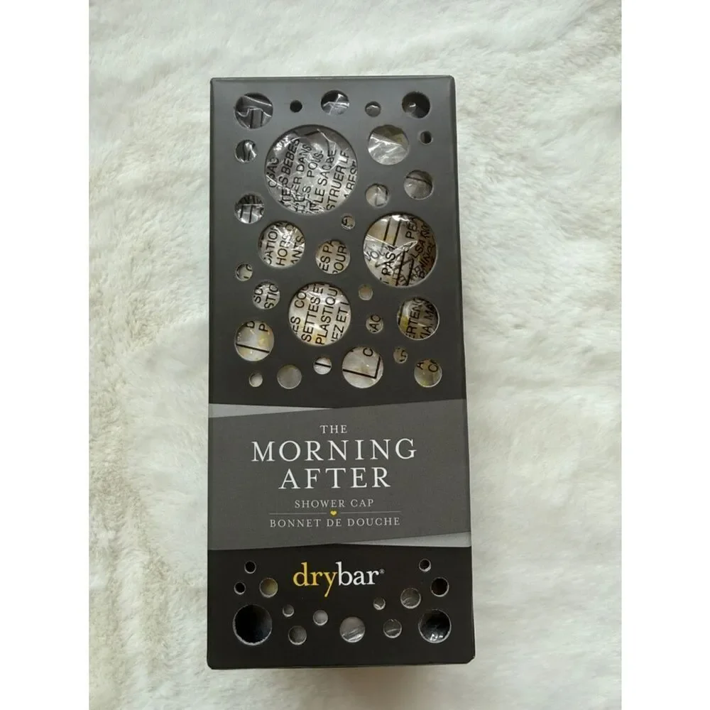 Drybar Black & Gold The Morning After Shower Cap Packaging